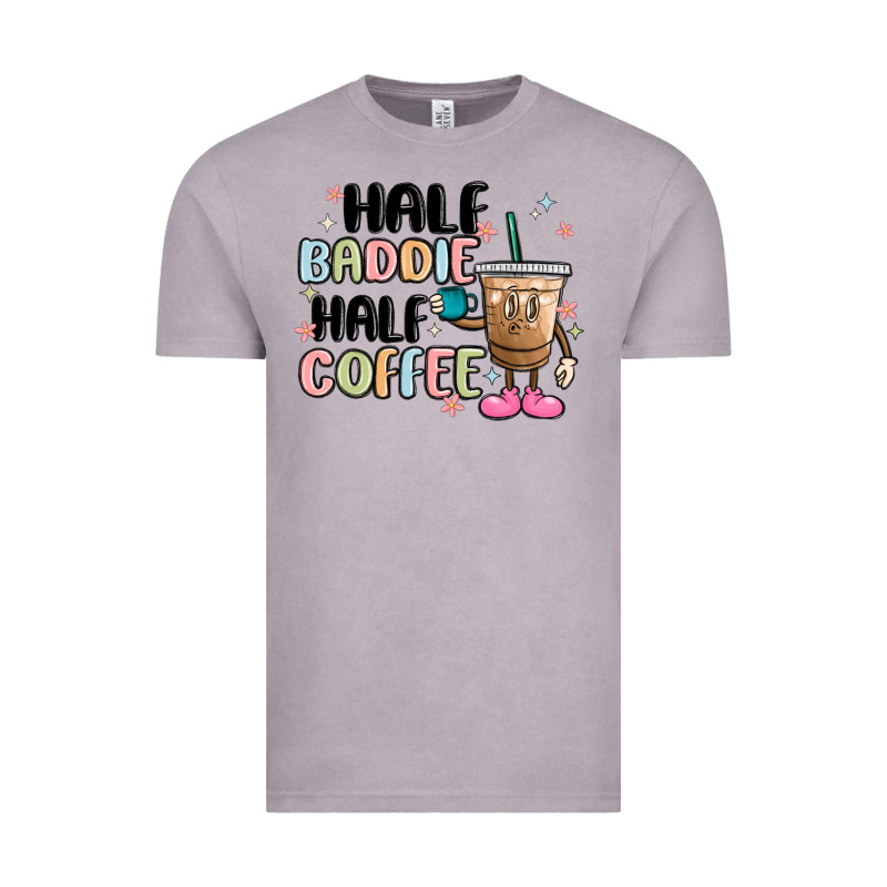 Half Baddie Half Coffee Vintage Tee by MaliasSmallBusiness | Teevron