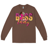 Chestnut boss lady afro woman Long Sleeve Tee - NancyCooperArtShop