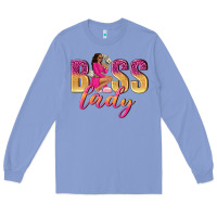 Colony Blue boss lady afro woman Long Sleeve Tee - NancyCooperArtShop