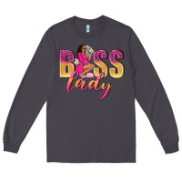 Smoke boss lady afro woman Long Sleeve Tee - NancyCooperArtShop
