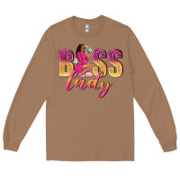 Toasted Coconut boss lady afro woman Long Sleeve Tee - NancyCooperArtShop