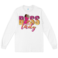 White boss lady afro woman Long Sleeve Tee - NancyCooperArtShop