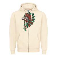 Sandshell american flag indian headdress Zipper Hoodie - BarkalooDesign