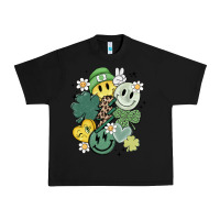 Black st patricks day green smile Urban Heavy Tee - MaliasSmallBusiness