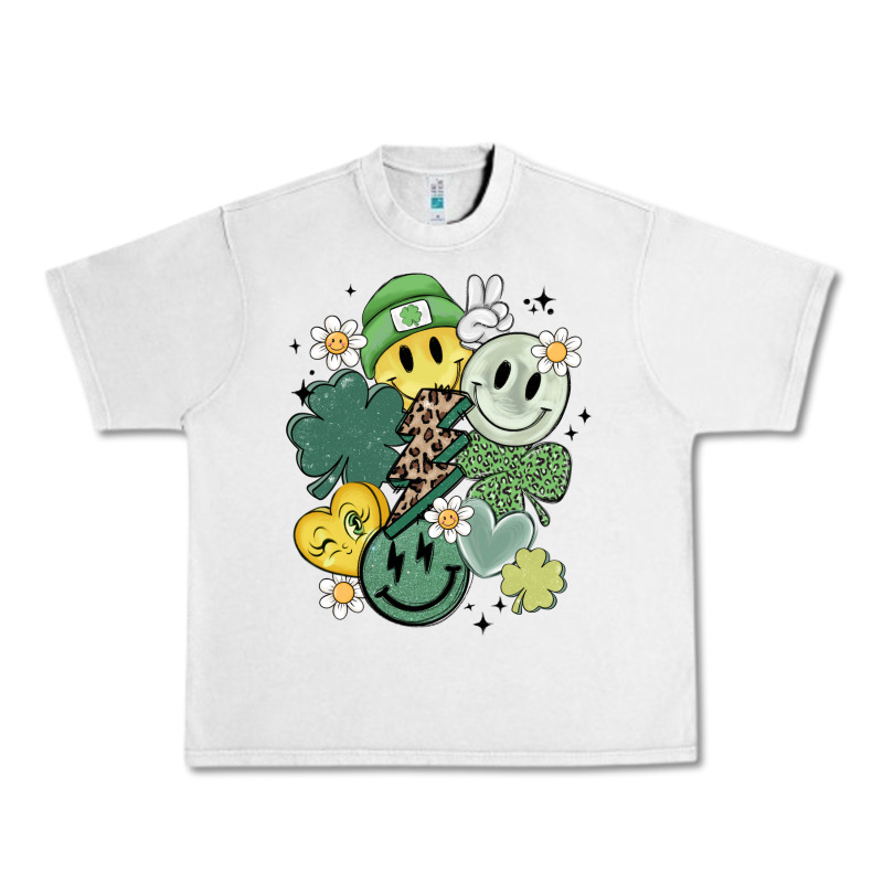 St Patricks Day Green Smile Urban Heavy Tee by MaliasSmallBusiness | Teevron