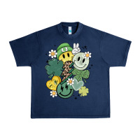 Navy st patricks day green smile Urban Heavy Tee - MaliasSmallBusiness