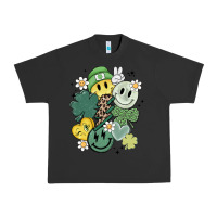Pigment Black st patricks day green smile Urban Heavy Tee - MaliasSmallBusiness