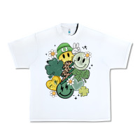 White st patricks day green smile Urban Heavy Tee - MaliasSmallBusiness