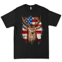 Black deer american flag Premium Tee - JahusDesignShop
