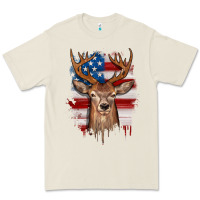 Bone deer american flag Premium Tee - JahusDesignShop
