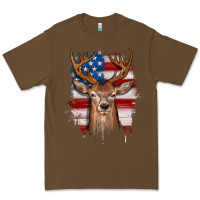 Cacao deer american flag Premium Tee - JahusDesignShop