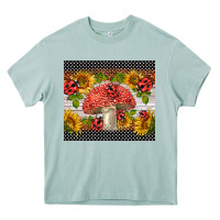 Arona ladybug mushrooms Heavy Core Tee - BarkalooDesign