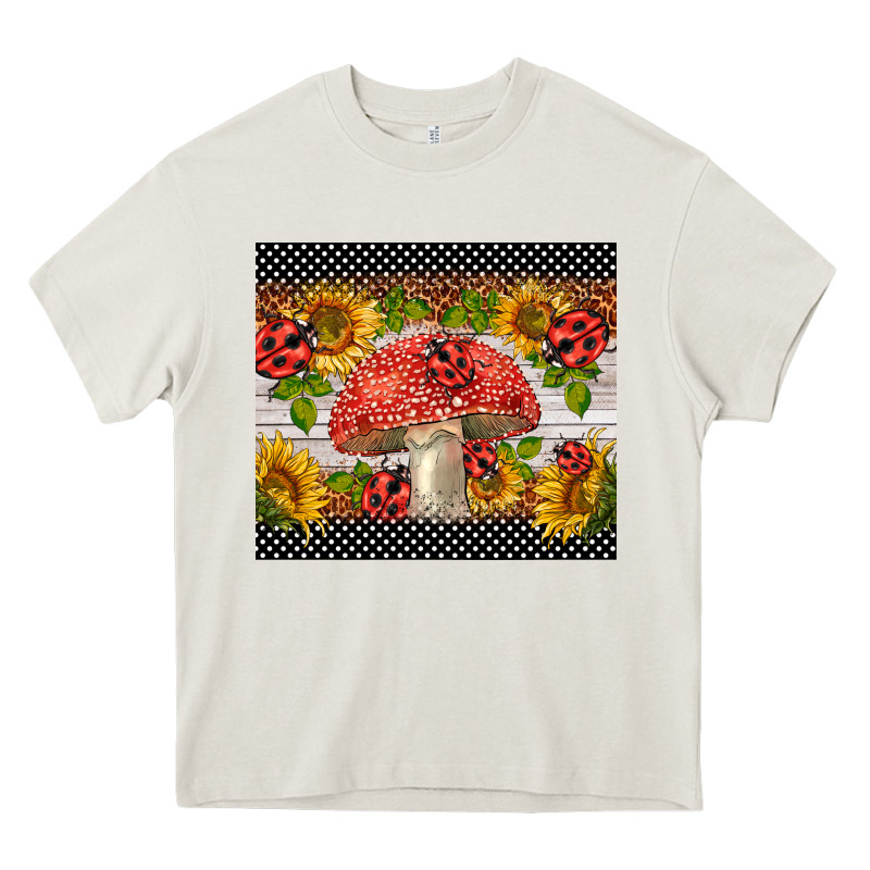 Ladybug Mushrooms Heavy Core Tee by BarkalooDesign | Teevron