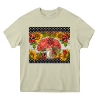 Mossy ladybug mushrooms Heavy Core Tee - BarkalooDesign