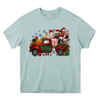 Arona christmas farm animals truck Heavy Core Tee - RacoonDesign