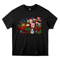 Black christmas farm animals truck Heavy Core Tee - RacoonDesign
