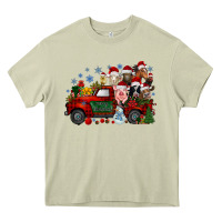Mossy christmas farm animals truck Heavy Core Tee - RacoonDesign