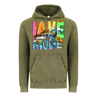 Vintage Olive Lake mode summer Vintage Hoodie - NancyCooperArtShop