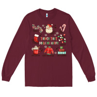 Burgundy thing that make me happy Long Sleeve Tee - MaliasSmallBusiness