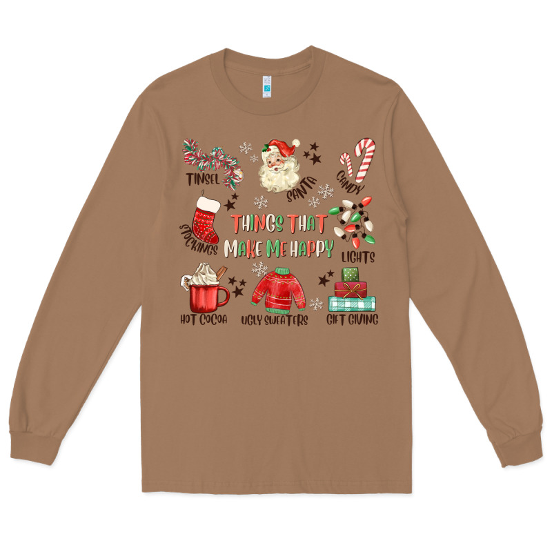 Thing That Make Me Happy Long Sleeve Tee by MaliasSmallBusiness | Teevron