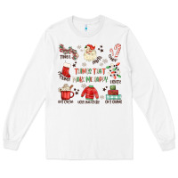White thing that make me happy Long Sleeve Tee - MaliasSmallBusiness