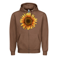 Chestnut sunflower Zipper Hoodie - BarkalooDesign