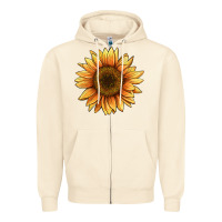 Sandshell sunflower Zipper Hoodie - BarkalooDesign