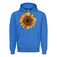 True Royal sunflower Zipper Hoodie - BarkalooDesign