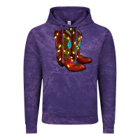 Cloud Purple Western Christmas Boots Vintage Hoodie - RanaPortraitStore