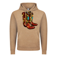 Vintage Coffee Western Christmas Boots Vintage Hoodie - RanaPortraitStore
