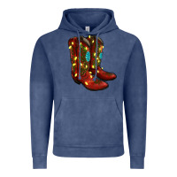 Vintage Denim Western Christmas Boots Vintage Hoodie - RanaPortraitStore