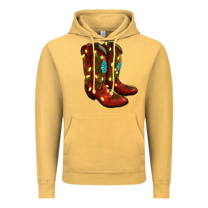 Western Christmas Boots Vintage Hoodie by RanaPortraitStore | Teevron