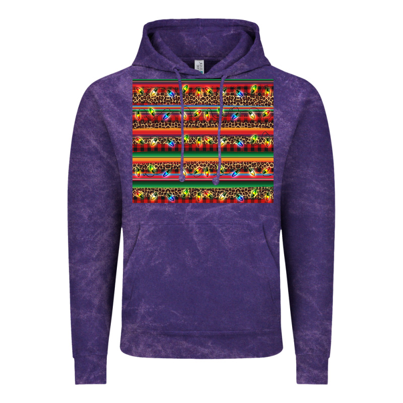 Christmas Lights Serape Vintage Hoodie by BarkalooDesign | Teevron