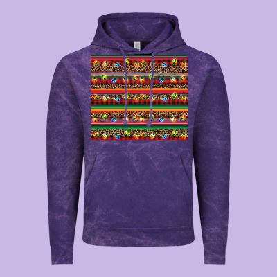 Christmas Lights Serape Vintage Hoodie Designed By Barkaloodesign
