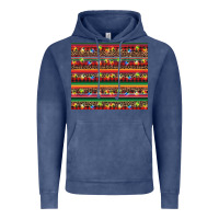 Vintage Denim Christmas lights serape Vintage Hoodie - BarkalooDesign
