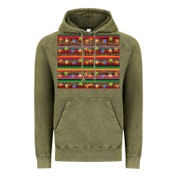 Vintage Olive Christmas lights serape Vintage Hoodie - BarkalooDesign