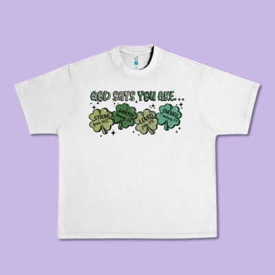 God Says I Am Patrick's Day Urban Heavy Tee Designed By Maliassmallbusiness