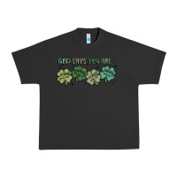 Pigment Black god says i am patrick's day Urban Heavy Tee - MaliasSmallBusiness