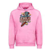 Fuchsia Pink Back the blue Urban Hoodie - FaDigitalArtStudio