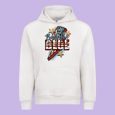 Back The Blue Urban Hoodie Designed By Fadigitalartstudio