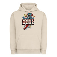 Pigment French Oak Back the blue Urban Hoodie - FaDigitalArtStudio
