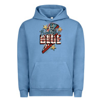 Pigment Pebble Blue Back the blue Urban Hoodie - FaDigitalArtStudio