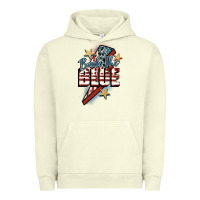 Pigment Pistachio Back the blue Urban Hoodie - FaDigitalArtStudio