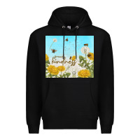 Black spread kindness with dandelions Premium Hoodie - TumblerDesignByShophia