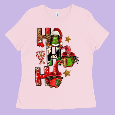 Ho Ho Ho Afro Gnomes Ladies Tee Designed By Fadigitalartstudio