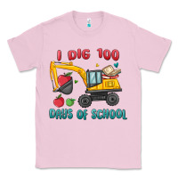 Bubblegum Pink i dig 100 days of school excavator Classic Tee - MaliasSmallBusiness