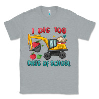 Heather Grey i dig 100 days of school excavator Classic Tee - MaliasSmallBusiness