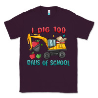 Plum i dig 100 days of school excavator Classic Tee - MaliasSmallBusiness