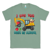 I Dig 100 Days Of School Excavator Classic Tee | Teevron