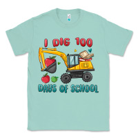 Seafoam i dig 100 days of school excavator Classic Tee - MaliasSmallBusiness